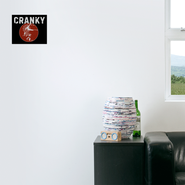 Cranky Cyclist Design – Funny Bike Chain Crank Art for Cyclists by Stylecombinator